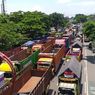 Ribuan Sopir Truk Demo Protes Aturan ODOL, Jalan A Yani Surabaya Macet