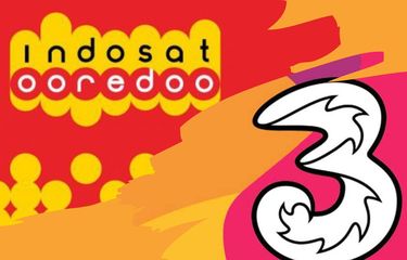 Ilustrasi merger Indosat Ooredoo-Hutchison Tri Indonesia.