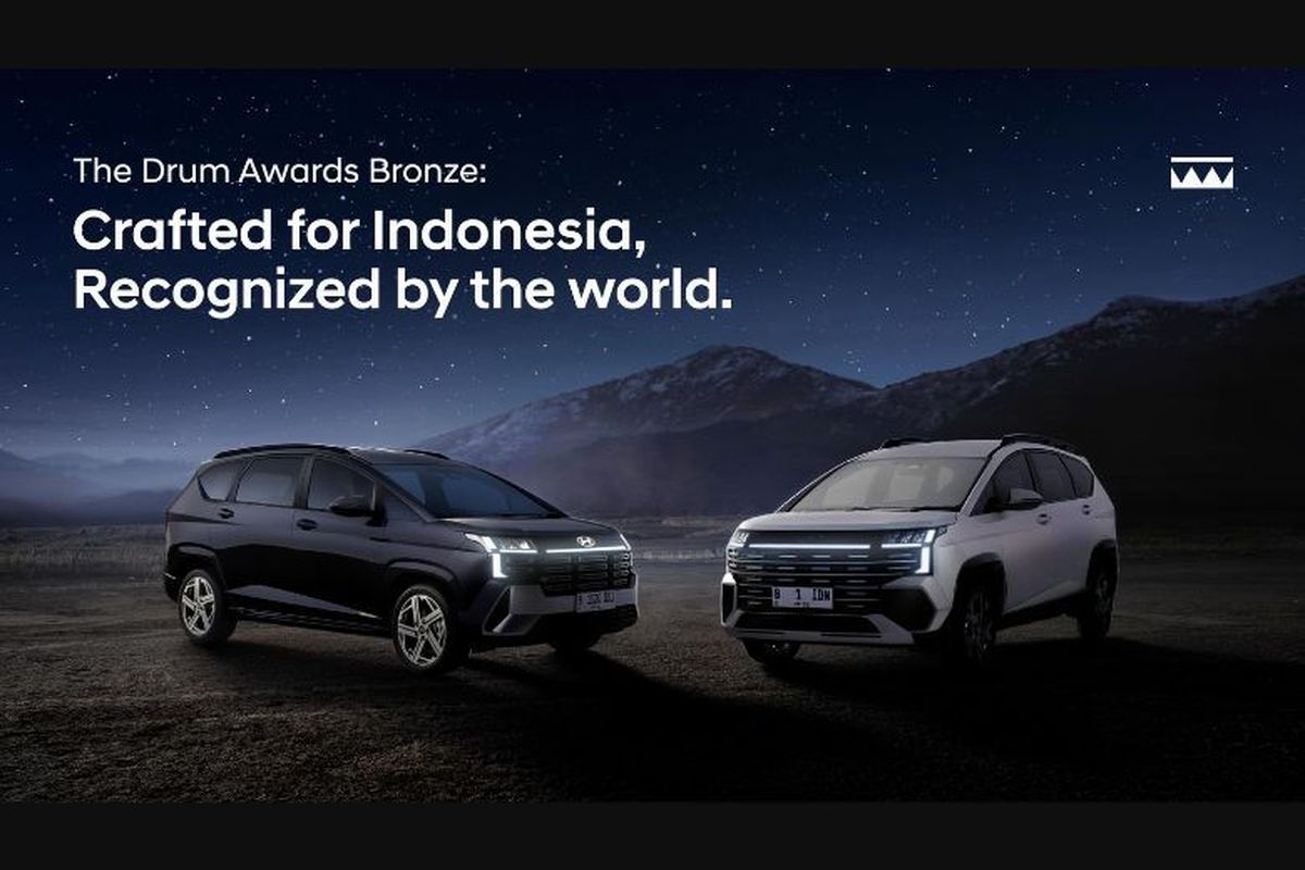 Hyundai STARGAZER, meraih Bronze kategori Automotive ? Content pada ajang The Drum Awards Festival 2025 di Inggris atas kampanye "Dibuat untuk Jalanan Indonesia" atau "Made for Indonesian Road" pada produk STARGAZER.