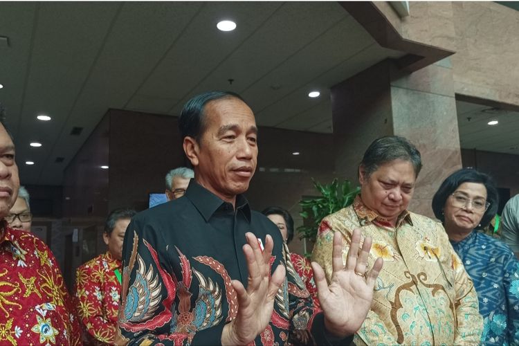 Presiden Joko Widodo saat memberikan keterangan pers di Kantor BPKP, Jakarta Timur, Rabu (14/6/2023).