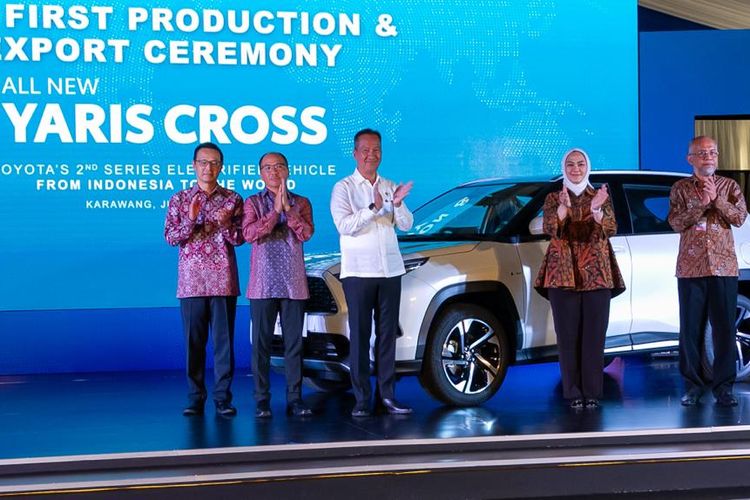 Seremoni produksi dan ekspor All New Yaris Cross, Selasa (13/6/2023).