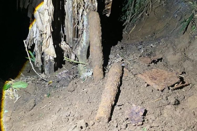 Polisi Amankan 2 Mortir Peninggalan PD II yang Ditemukan Warga di Jayapura