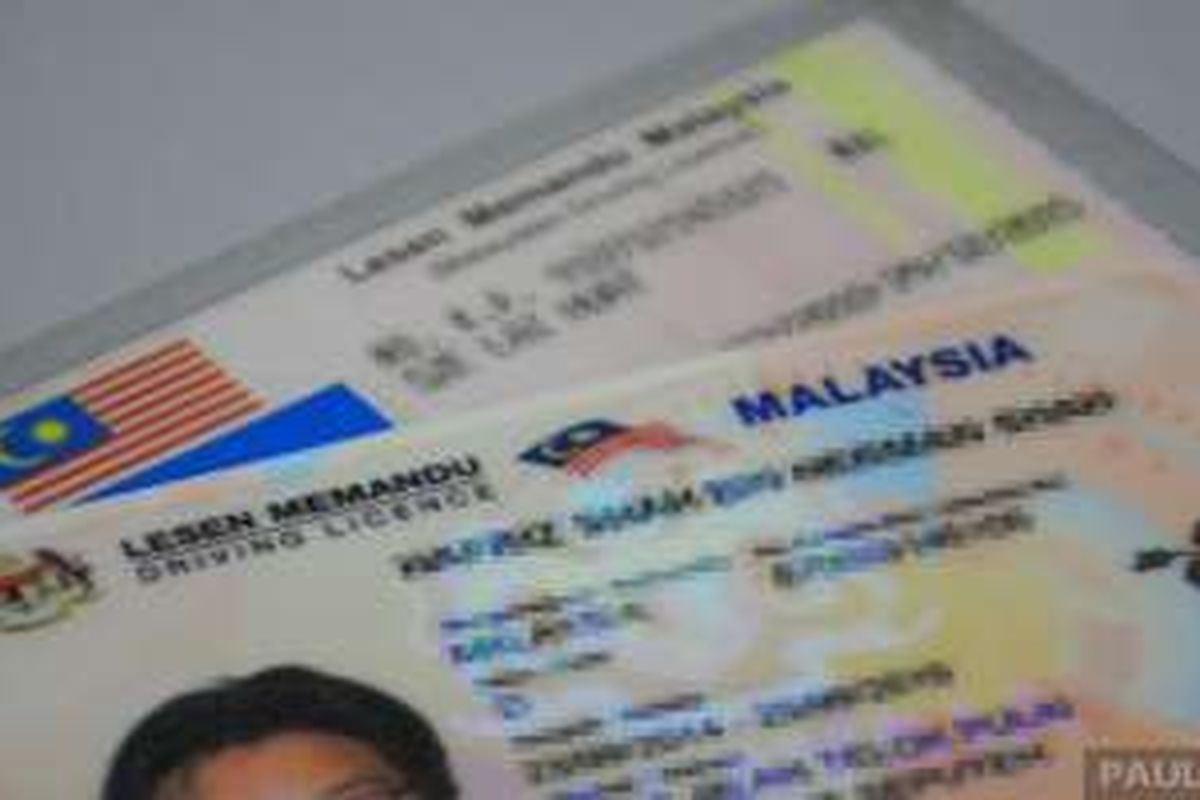 Surat izin mengemudi Malaysia.