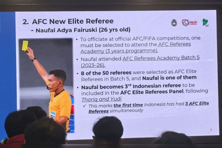 Ketua Komite Wasit PSSI Puji Naufal Adya Fairuski, Kelak Bisa Jadi Wasit di Piala Dunia