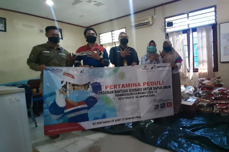 PT Pertamina EP Asset 5 Tarakan Field (PEP Tarakan Field) berikan bantuan berupa sembako untuk dapur umum di Kota Tarakan, Rabu (22/4/2020)