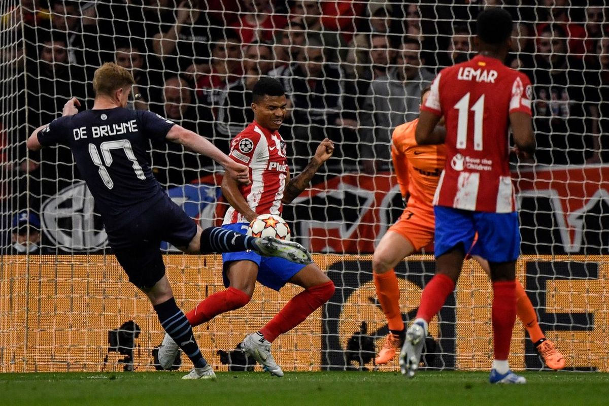 Pertandingan Atletico Madrid vs Man City pada leg kedua perempat final Liga Champions 2021-2022 di Stadion Wanda Metropolitano, Kamis (14/4/2022) dini hari WIB. 