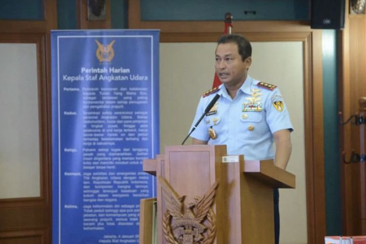 Komandan Komando Pembinaan Doktrin, Pendidikan, dan Latihan Angkatan Udara (Kodiklatau) Marsekal Madya Mohamad Tony Harjono.