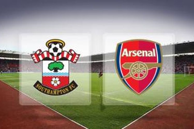 Ilustrasi pertandingan Premier League antara Southampton dan Arsenal, di St Mary's Stadium, Southampton, Kamis (1/1/2015).