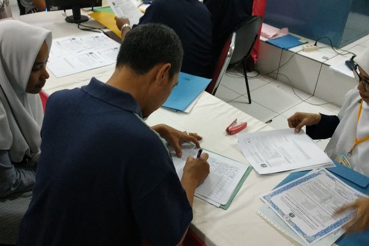 Pendaftaran PPDB DKI Jakarta di SMAN 78 Jakarta (24/6/2019).