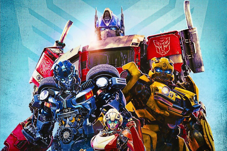 Poster film terakhir dari waralaba tersebut, Transformers: Rise of the Beast yang tayang pada tahun 2023. 