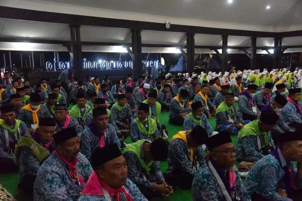 Calon jemaah haji asal Lumajang sebelum berangkat ke tanah suci
