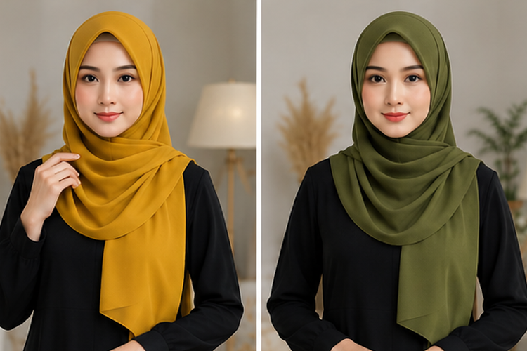 Inspirasi warna jilbab yang cocok dipadukan dengan gamis hitam, mulai dari nuansa netral, soft, earthy, hingga bold yang elegan.
