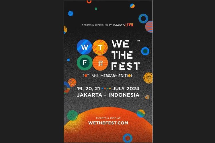 Festival musik We The Fest akan digelar pada 19, 20, dan 21 Juli 2024.