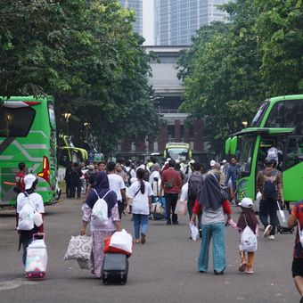 Ilustrasi mudik Lebaran