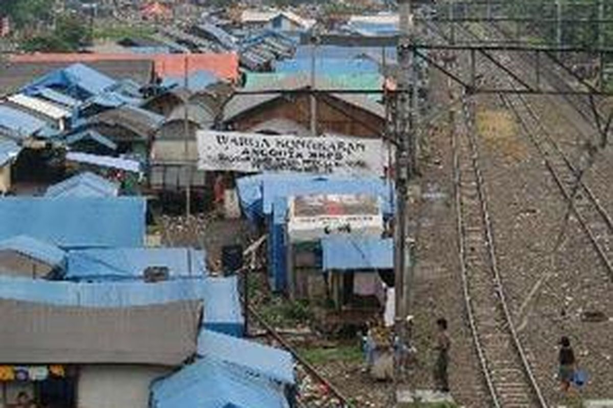One of the slum areas in Jakarta