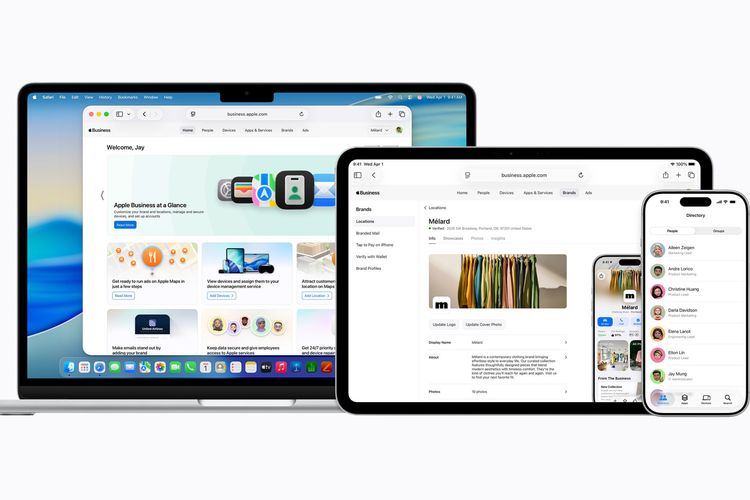 Ilustrasi Apple Business.