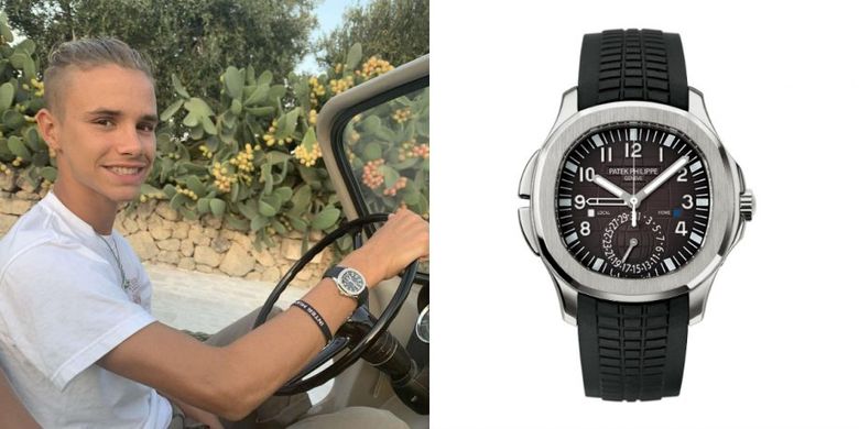 Romeo Beckham dengan jam tangan Patek Philippe