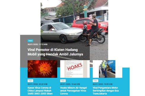 [POPULER TREN] Viral Pemotor di Klaten Hadang Mobil | Update Virus Corona