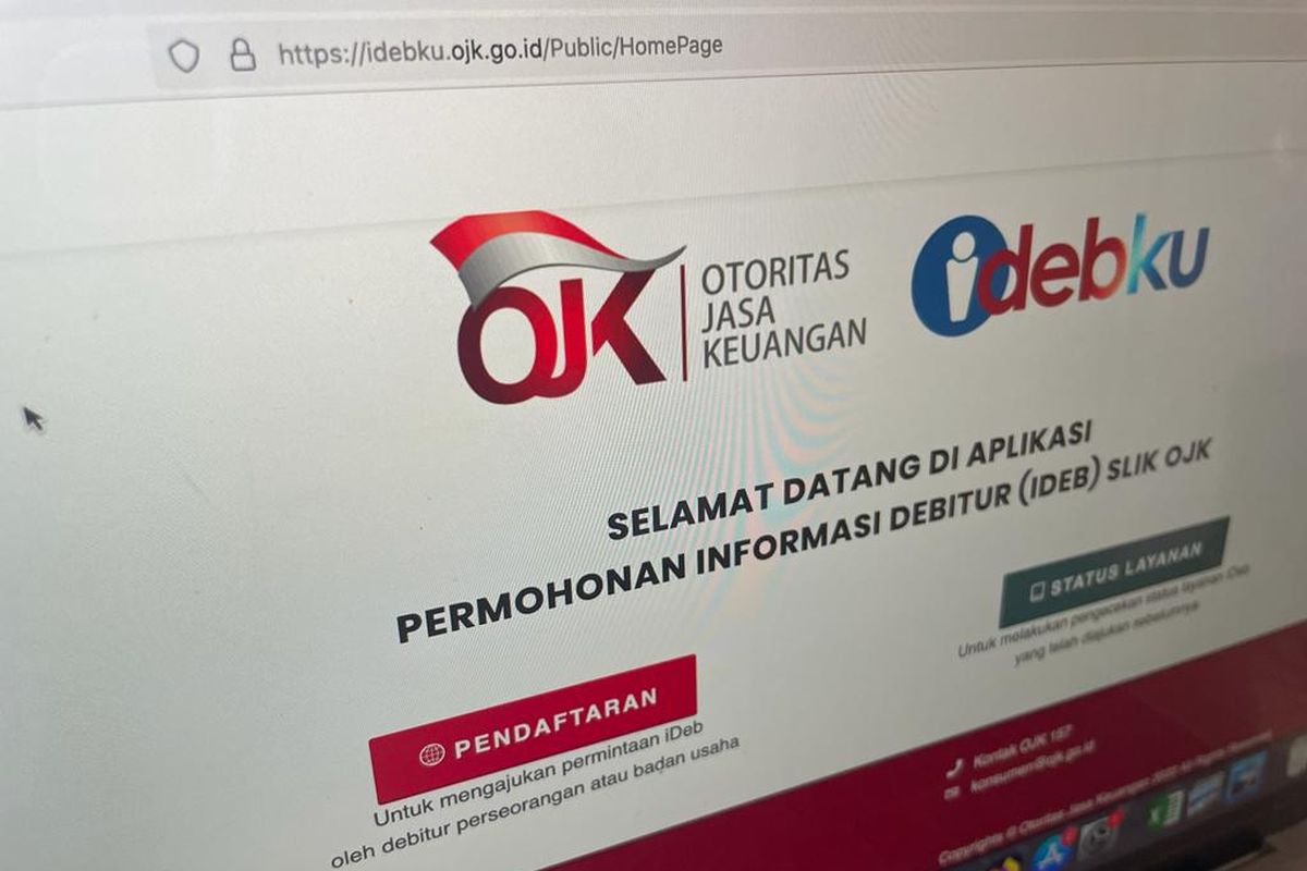 Ilustrasi cara cek BI Checking online atau SLIK OJK via iDebku.