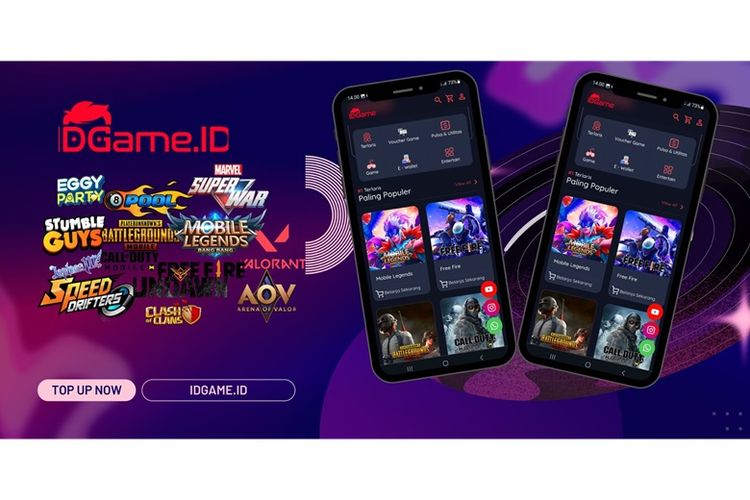 Top up voucher di IDGame Top Up Arena of Valor. 