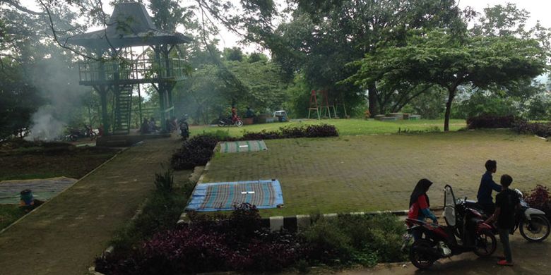 Obyek wisata Bendungan Gunung Rowo di Pati, Jawa Tengah.