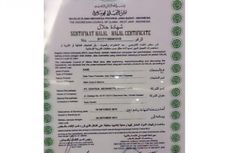 Penampakan Sertifikat Halal MUI untuk Kerudung Halal