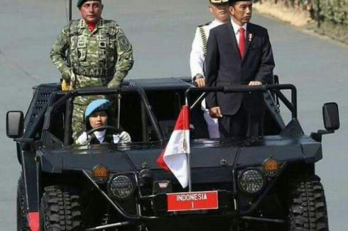 Serda Bella, Kowad Cantik Pengemudi Jip Jokowi pada HUT TNI