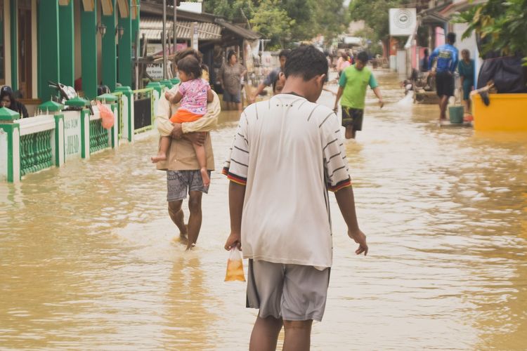 Ilustrasi banjir.