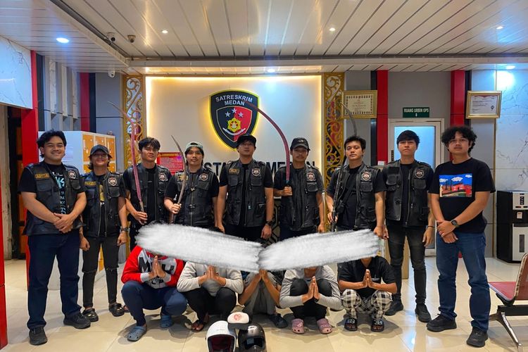 Viral Puluhan Anggota Geng Motor di Medan Konvoi Bawa Sajam dan Disebut Tantang Polisi, 5 Remaja Ditangkap