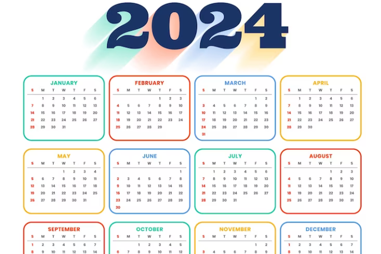 Ilustrasi Kalender 2024