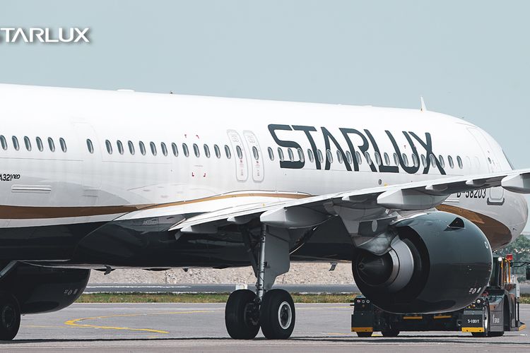 Ilustrasi pesawat Starlux Airlines A321neo.