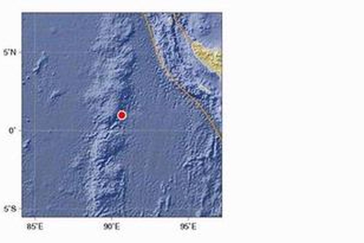 Lokasi gempa susulan 6,2 SR di Aceh