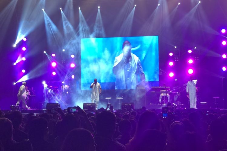 Boy II Men konser di Tennis Indoor Senayan, Jakarta Pusat, Rabu (4/12/2019). 