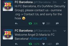 Twitter Barcelona Diretas, Muncul Kabar Di Maria Bergabung