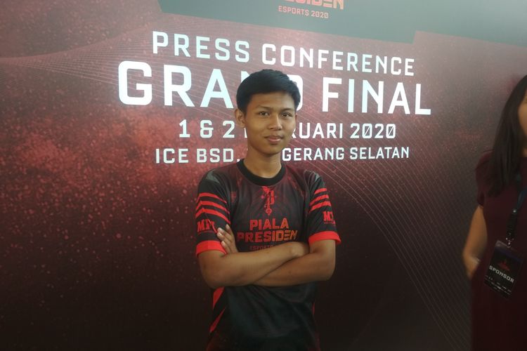 Abi Ramadhan Winursito, pemenang fruit dart Mobile Premier League (MPL) Piala Presiden Esports 2020 di ICE BSD, Selasa 1 Februari 2020.