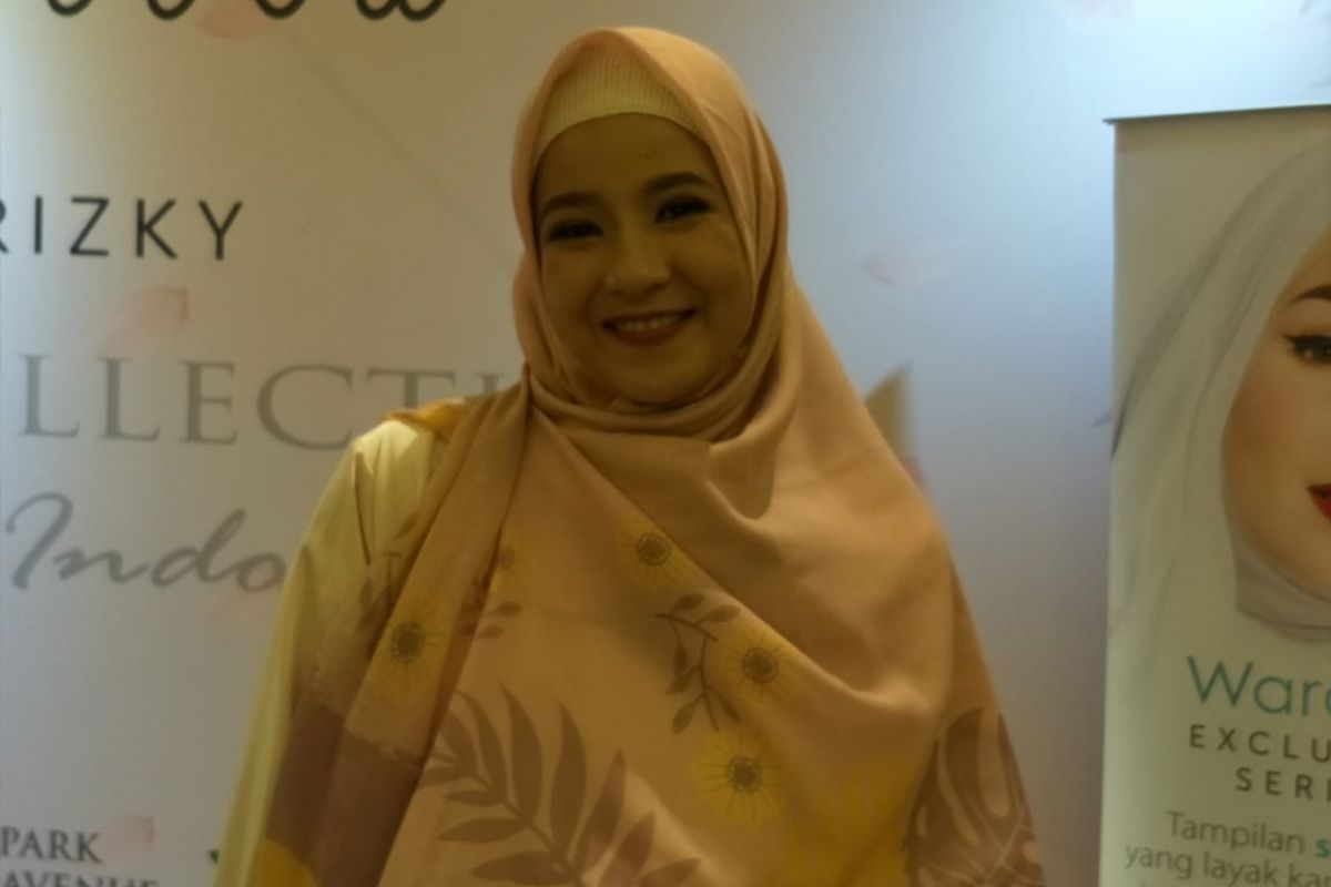 Natasha Rizky saat ditemui usai Launching Alur Cerita by Natasha Rizky di kawasan Gandaria, Jakarta Selatan, Jumat (23/11/2018).