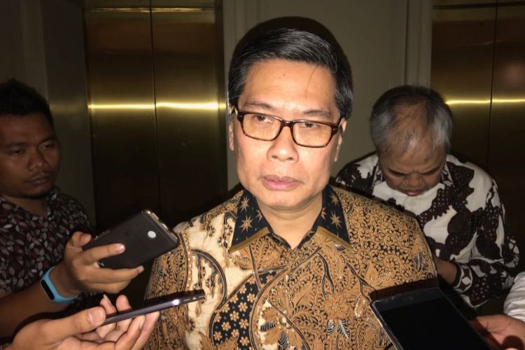 Ketua Umum Himpunan Kawasan Industri (HKI) Sanny Iskandar saat diwawancarai di Jakarta, Kamis (28/6/2018).
