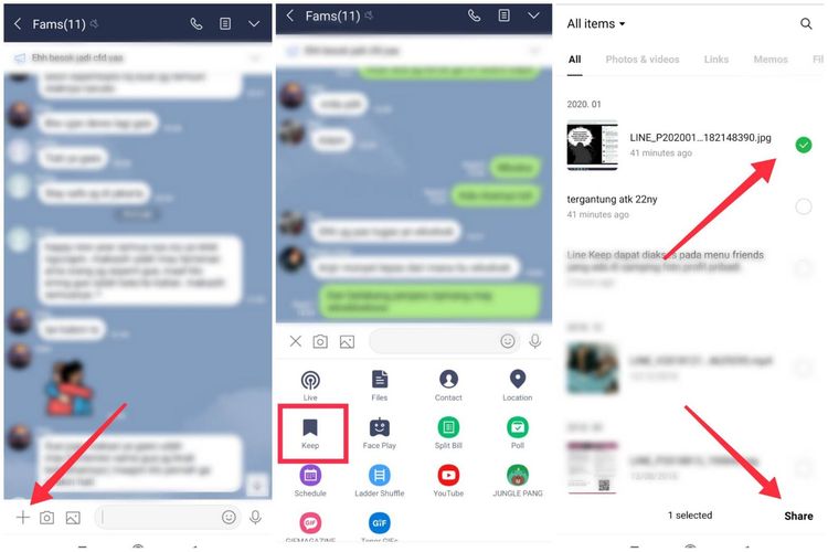 Cara mengirim kontak line lewat pc