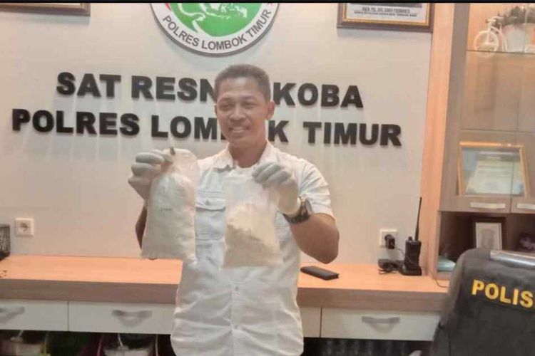 1 kilogram kokain yang ditemukan mengambang di laut oleh nelayan di Lombok Timur, NTB