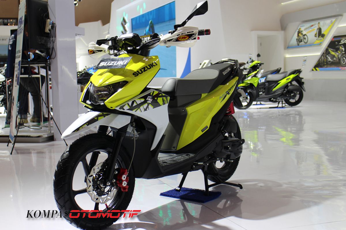 Modifikasi Suzuki NEX II bergaya adventure di IMOS 2018