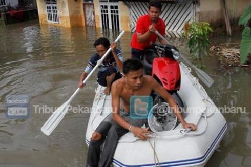 Setelah 30 Tahun, Muka Banjir di Pekanbaru Turun 3,3 Meter