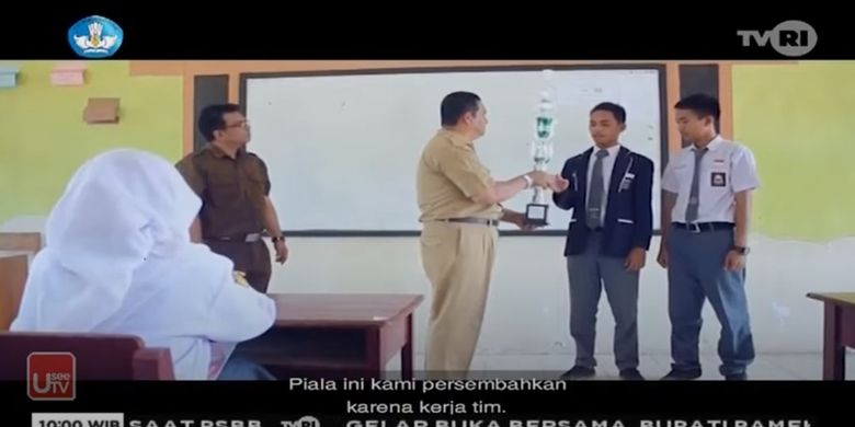 Tangkapan layar Program Belajar dari Rumah di TVRI