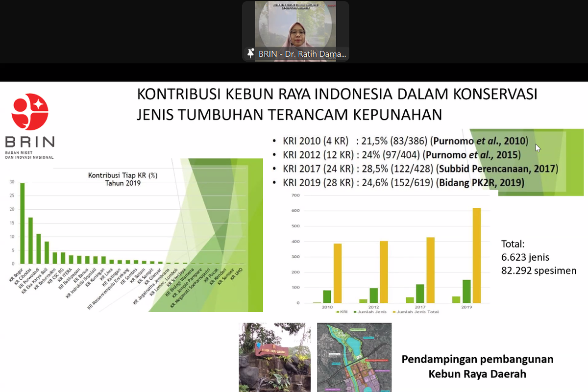 Webinar BRIN Insight Every Friday (BRIEF) ke-119 bertema Kebun Raya Benteng Terakhir Konservasi Ex-situ Flora Nusantara? yang digelar Jumat (31/5/2024). 