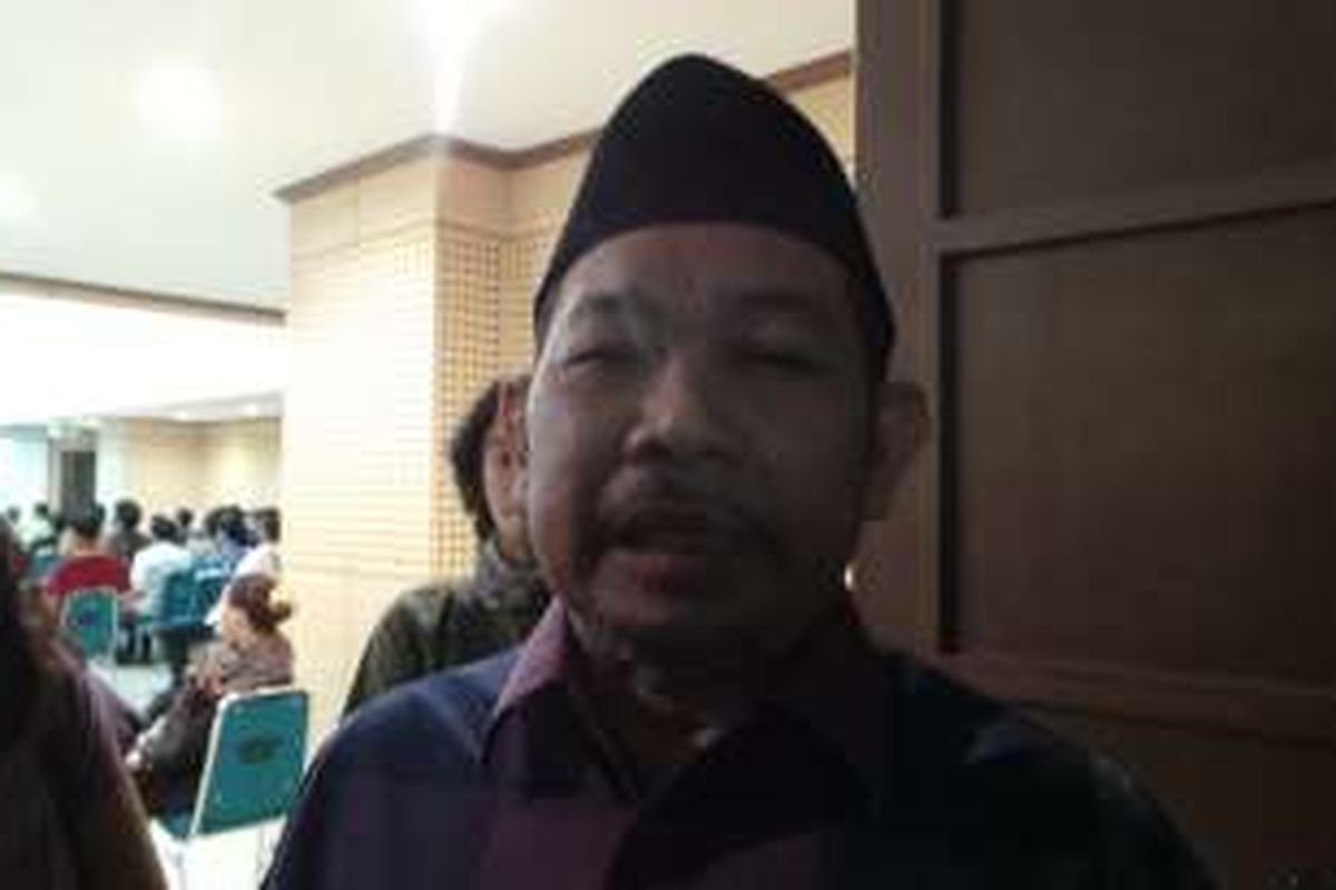 Ketua Gerakan Masyarakat Jakarta yang juga Gubernur DKI Tandingan Fakhrurrozi Ishaq, di UNJ, Rawamangun, Jakarta Timur, Kamis (14/4/2016).