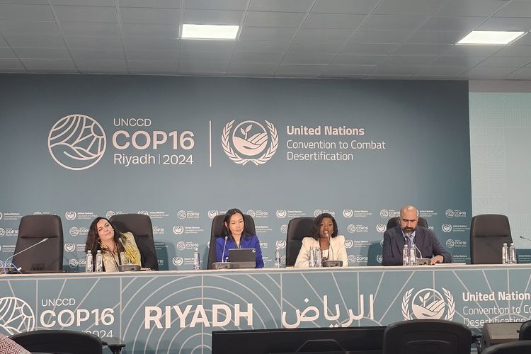 Salah satu acara dalam Konferensi Para Pihak ke-16 (COP16) Convention to Combat Desertification (UNCCD) di Riyadh, Arab Saudi. COP16 Riyadh berlangsung pada 2-13 Desember 2024.