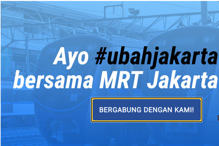 Tangkapan layar karir MRT Jakarta