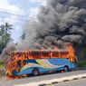 Keluar dari Bengkel, Bus Pariwisata Terbakar di Jalan Lingkar Salatiga