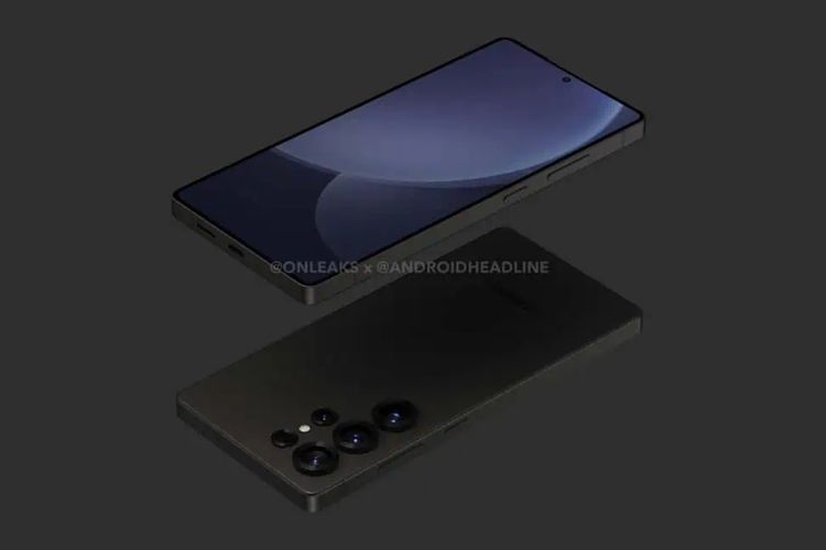 Gambar render Samsung Galaxy S25 Ultra dibagikan oleh tipster OnLeaks