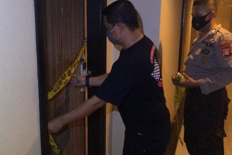 Kebakaran yang disebabkan eks pasangan suami istri di salah satu hotel di Kecamatan Panakkukang, Makassar, Selasa (15/9/2020) malam.