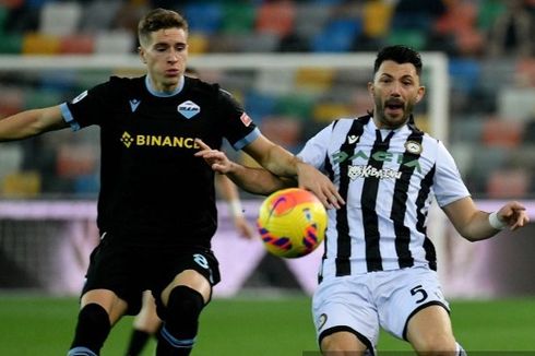 Hasil Udinese Vs Lazio 1-1, Elang Ibu Kota Gagal ke 5 Besar